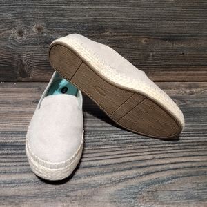 Dr. Scholls Be Energized Far Out Espadrille Faux Suede Slip On Gray Oyster 7M